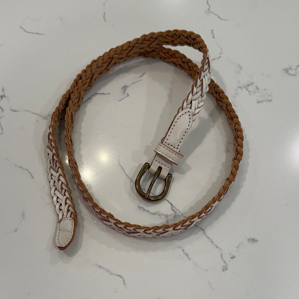 American Eagle Outfitters white braided belt